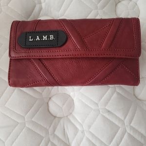 L.A.M.B. Burgundy Leather Wallet